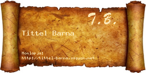 Tittel Barna névjegykártya