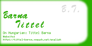 barna tittel business card